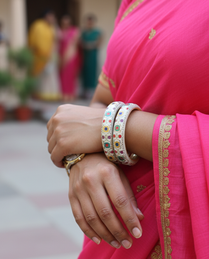 Luxurious Gold-Toned Statement Bangles with Amber Crystals