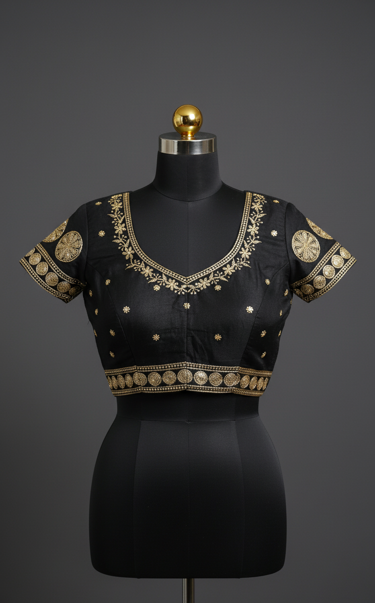 Luxurious Black Blouse: