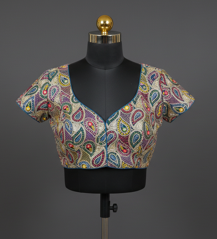 Intricate Multi-Color Paisley Blouse
