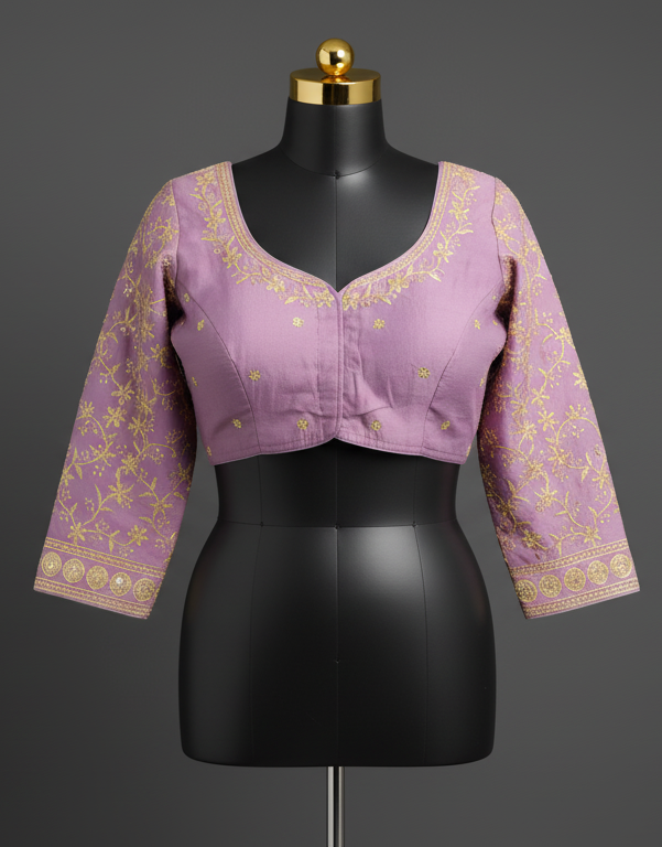 Deep-Cut Designer Festive Blouse