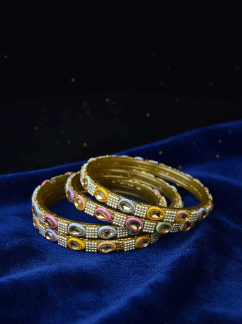 Bangles with Amber Crystals